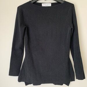 Athleta DEREK Lam 10c Black Boatneck ribbed Sweater Size Small